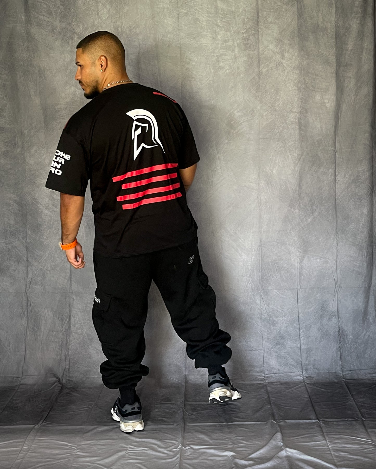 SHIRT OVERSIZED O-71 BLACK AND RED