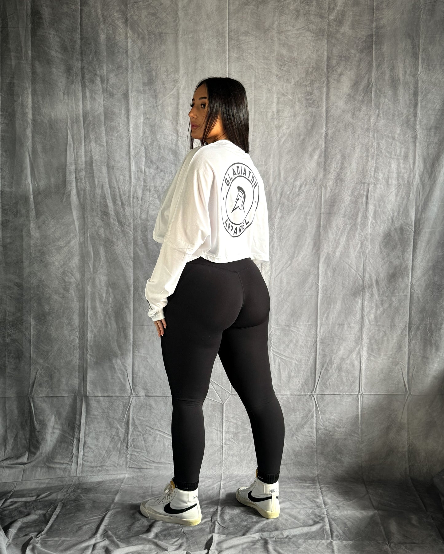 CROP LONG SLEEVE WHITE