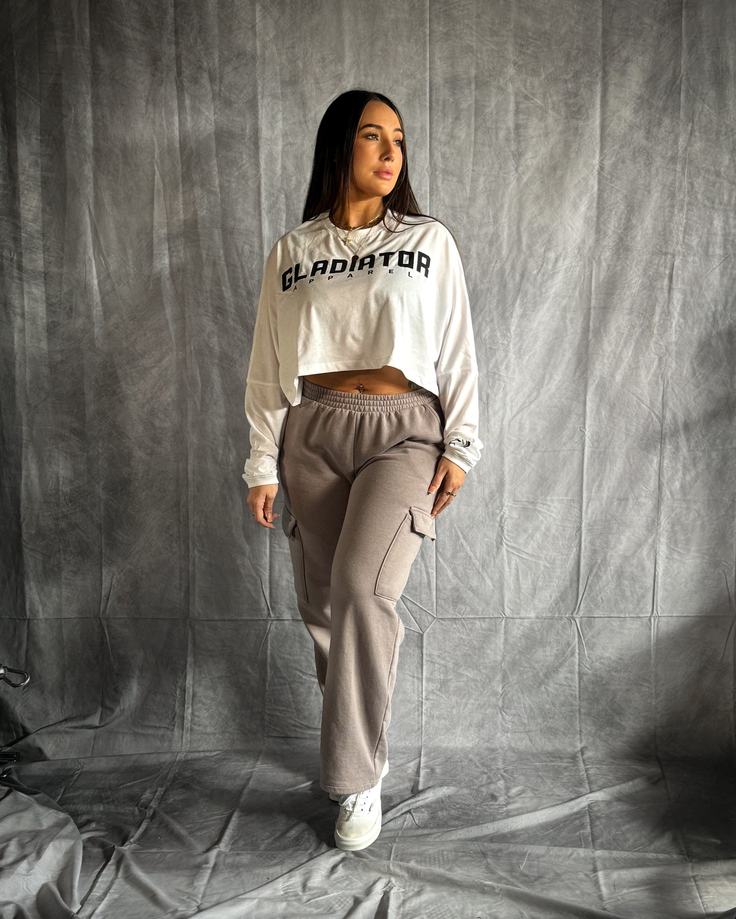 CROP LONG SLEEVE WHITE