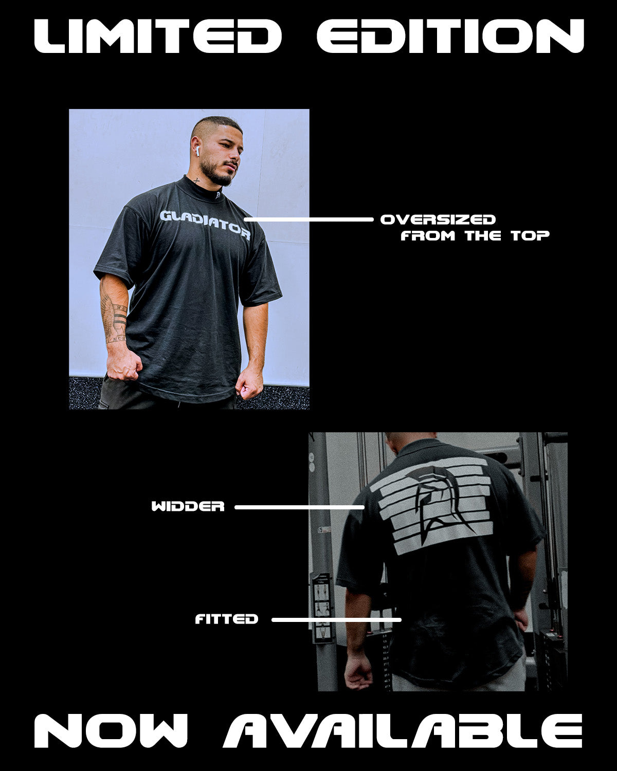 FITTED OVERSIZE SHIRTS BLACK