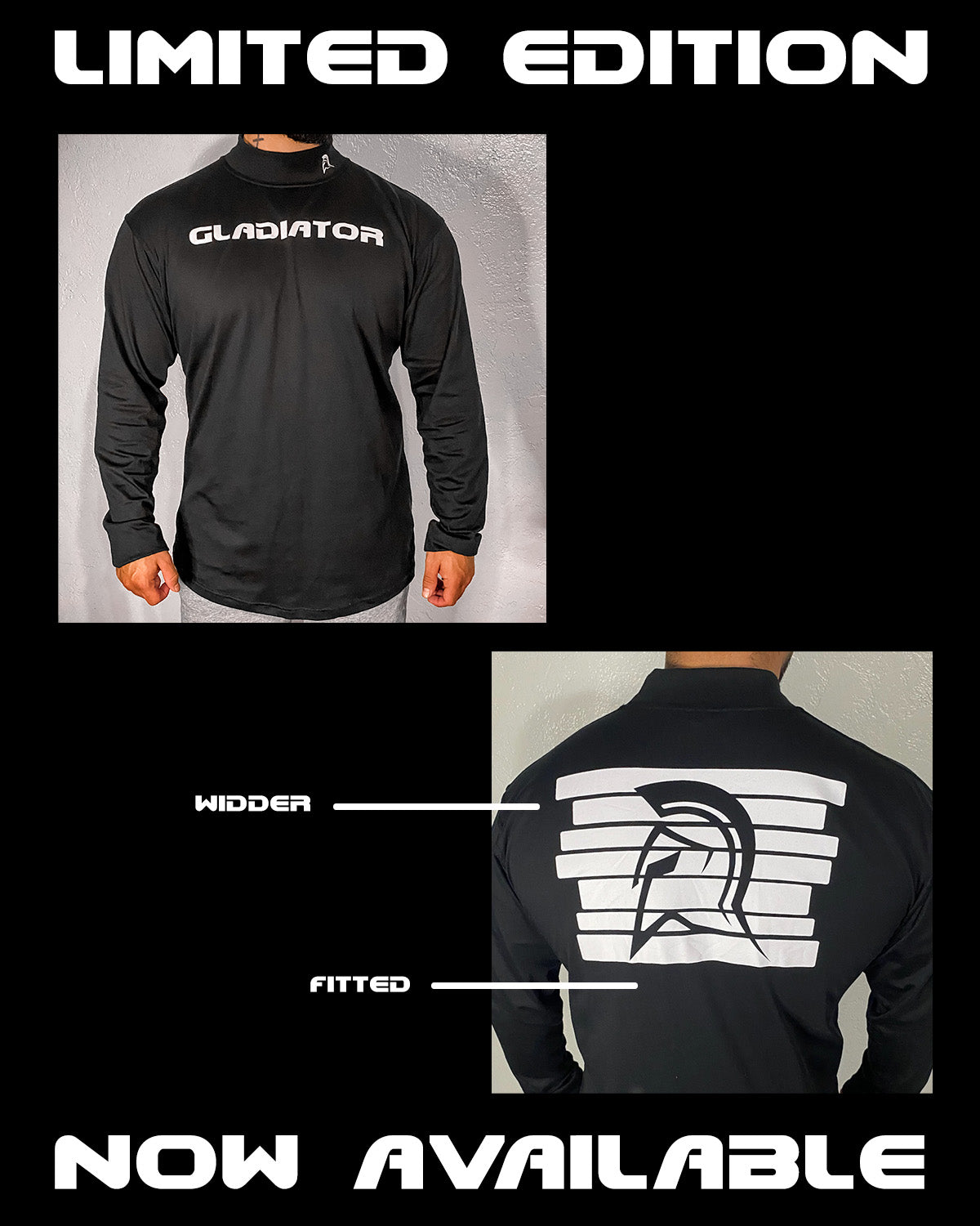 LONG SLEEVE FITTED SHIRT BLACK