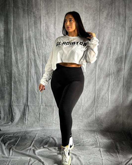 CROP LONG SLEEVE WHITE